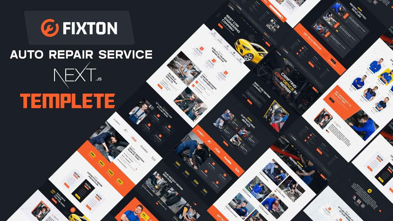 Fixton - Crafting Confidence in Repair and Maintenance Next.js Template